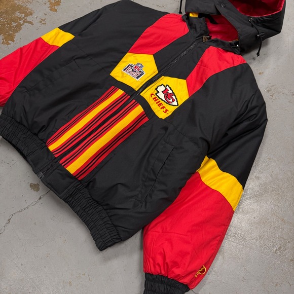 NEW Pro Player Vintage Kansas City Chiefs Reversible Jacket Large NWT Puffer Red - Picture 11 of 12